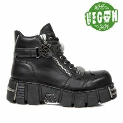 Boots NEW ROCK - VEGAN NEGRO VEGAN, VEGAN NEGRO