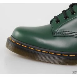 Boots DR. MARTENS - 8 Eye - 1460 - GREEN SMOOTH - DM10072310,DM11822207 - DAMAGED -women Shoes Shop 122798 85167 5