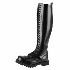 Boots NEVERMIND - 30-eyelet - BLACK POLIDO
