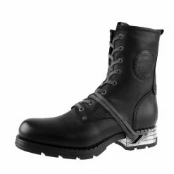 NEW ROCK - ITALI NEGRO, MOTOROCK NEGRO TACON Boots
