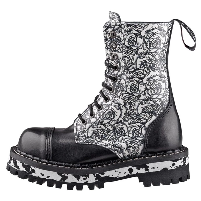 Boots STEADY´S - 10 Eyelet - Black Rose 2 Boots STEADY´S - 10 Eyelet - Black Rose - Image 2