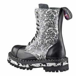 Boots STEADY´S - 10 Eyelet - Black Rose 8 Boots STEADY´S - 10 Eyelet - Black Rose -women Shoes Shop 198417 8