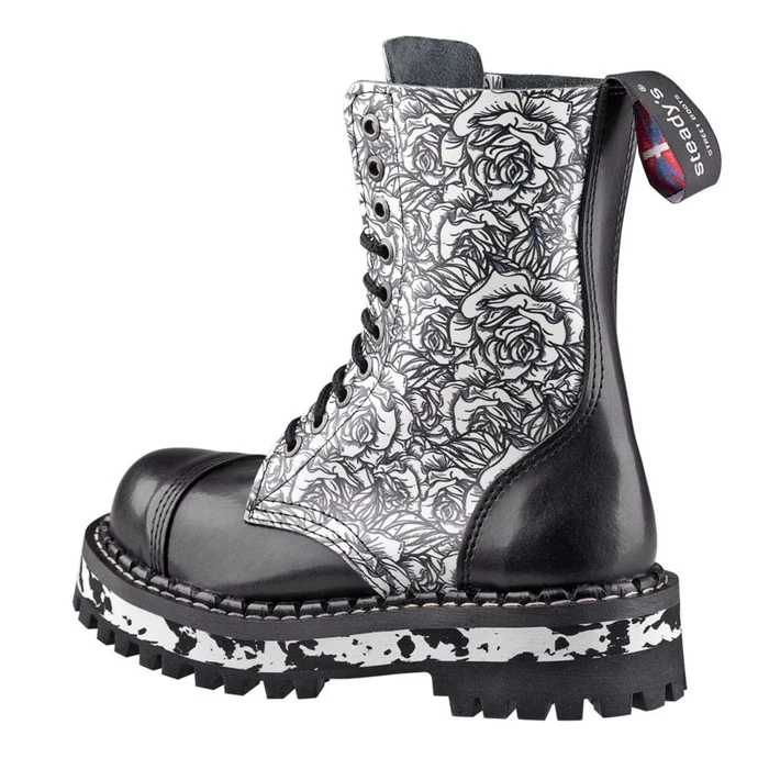 Boots STEADY´S - 10 Eyelet - Black Rose 3 Boots STEADY´S - 10 Eyelet - Black Rose - Image 3