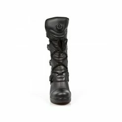 Women's High Boots NEW ROCK - VEGAN NEGRO ** VEGAN **, PLATAFORMA -women Shoes Shop 3522
