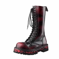Boots STEADY´S - 15 Eyelet - Red / Black