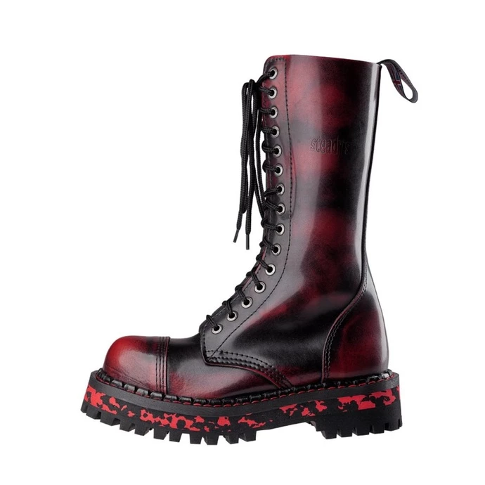 Boots STEADY´S - 15 Eyelet - Red / Black 2 Boots STEADY´S - 15 Eyelet - Red / Black - Image 2