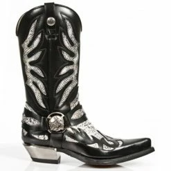 Boots NEW ROCK - PITON BLANCO NEGR WEST