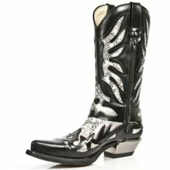 Boots NEW ROCK - PITON BLANCO NEGR WEST -women Shoes Shop 90686 4