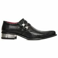 Shoes NEW ROCK - PITONE NEGRO, CUEROLITE TACON