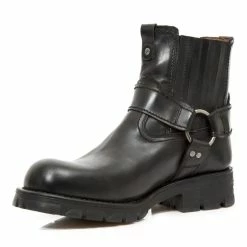 Boots NEW ROCK - ITALI MOTORCYCLE NEGRO -women Shoes Shop 91823 4