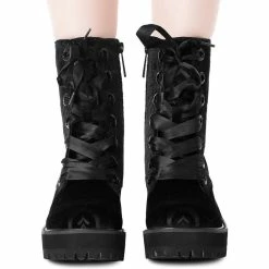 Women's Boots KILLSTAR - Heather Combat -women Shoes Shop HEATHER COMBAT BOOTS D
