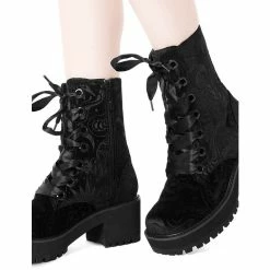 Women's Boots KILLSTAR - Heather Combat -women Shoes Shop HEATHER COMBAT BOOTS E