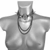 Collar Around The Neck (shoe Harness) Triple Chain Pentagram Boot Strap