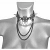 Collar Around The Neck (shoe Harness) Triple Chain Inverted Cross Boot Strap