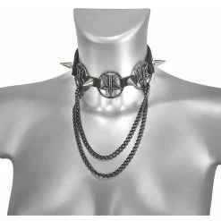 Collar Around The Neck (shoe Harness) Triple Chain Inverted Cross Boot Strap