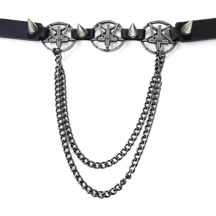 Collar Around The Neck (shoe Harness) Triple Chain Inverted Cross Boot Strap 5 Collar Around The Neck (shoe Harness) Triple Chain Inverted Cross Boot Strap - Image 5