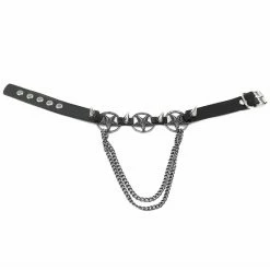 Collar Around The Neck (shoe Harness) Triple Chain Baphomet Boot Strap -women Shoes Shop LSF3 20 c