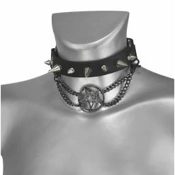 Collar Around The Neck (shoe Harness) THE DEVIL'S KISS PENTAGRAM- LSF3 26