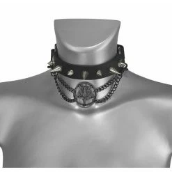 Collar Around The Neck (shoe Harness) THE DEVIL'S KISS INVERTED CROSS