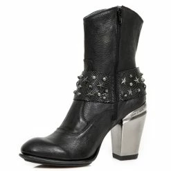 Women's Boots NEW ROCK - BUFALO WILD NEGRO - PITONE NEGRO -women Shoes Shop M.7988 C19 4