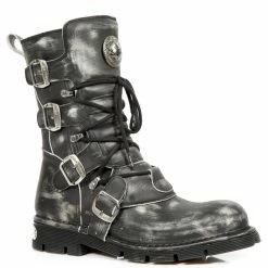 Boots NEW ROCK - VINTAGE RASPADO NEGRO