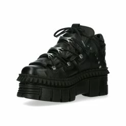 Shoes NEW ROCK - BLACK CRUST, BLACK NAME -women Shoes Shop M WALL106 S13 4