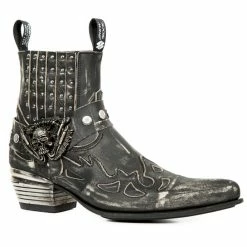 Boots NEW ROCK - VINTAGE RASPADO NEGRO