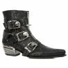 Boots NEW ROCK - PITONE NEGRO