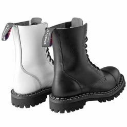 Boots STEADY´S - 10 Eyelets - Black And White -women Shoes Shop black white ste 10 200776 8
