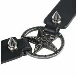 Choker Necklace (harness To Shoe) Baphomet -women Shoes Shop lethal 009