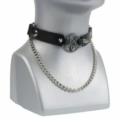 Choker Necklace (harness To Shoe) Pentagram