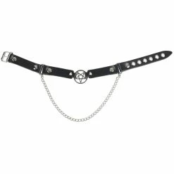Choker Necklace (harness To Shoe) Pentagram -women Shoes Shop lethal 020