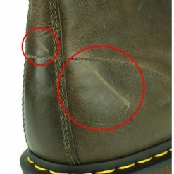 Boots DR. MARTENS - 8 Pinhole - 1460 - Dark Taupe - Orleans - DM23167302 - DAMAGED -women Shoes Shop my013 010