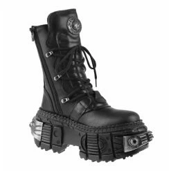 Boots NEW ROCK - TANK CASCO NEGRO - POWER ACERO -women Shoes Shop new rock 003