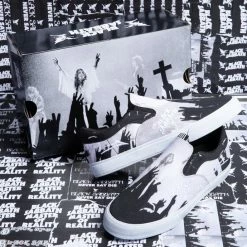 Shoes Lakai X Black Sabbath - Master Of Reality - Owen WOLF - Black White Canvas -women Shoes Shop owen vlk smu black white canvas ms4200232a0307