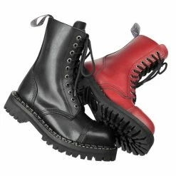 Boots STEADY´S - 10 Eyelets - Black Red -women Shoes Shop red black 5