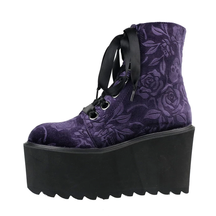 Women's Boots KILLSTAR - Vampires Kiss Platform - PLUM 1 Women's Boots KILLSTAR - Vampires Kiss Platform - PLUM