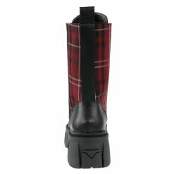 Shoes KILLSTAR - Kick The Bucket Boots - BLOOD TARTAN -women Shoes Shop wa033